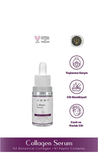 Voop Collagen Serum | Yaşlanma Karşıtı %2 Botanik Collagen %1 Peptit - 30 Ml