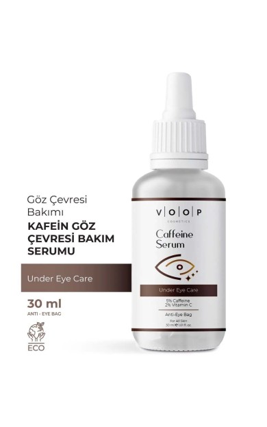 Voop Göz Çevresi Bakımı Kafein Serum Göz Altı Morlukları Torbalanma Karşıtı 30 Ml 