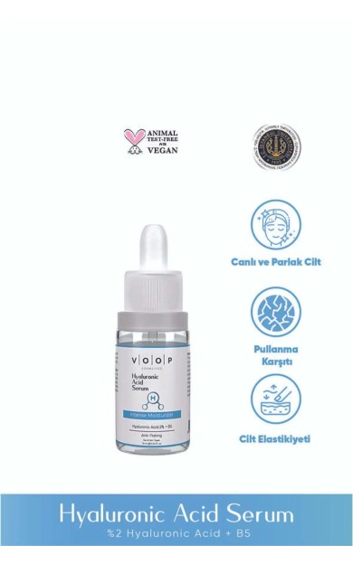 Voop Hyaluronik Asit Serum - 30 Ml | Yoğun Nemlendirici Yüz Bakım %2 Hyaluronic Acid B5