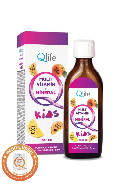 Qlife Multivitamin + Mineral Kids Şurup 150 cc