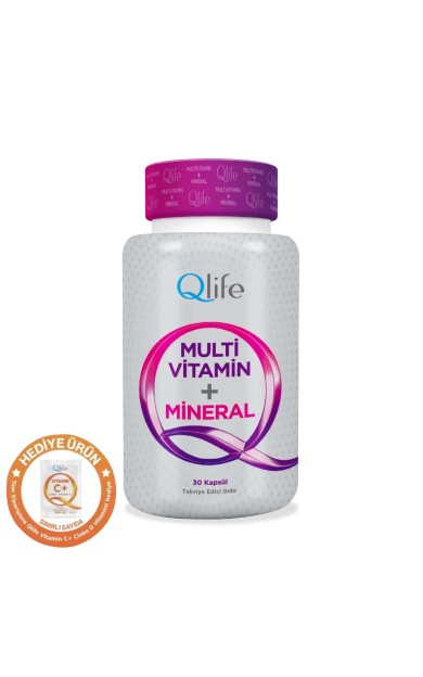 Qlife Multivitamin + Mineral 30 Kapsül