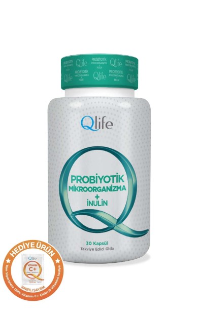 Qlife Probiyotik Inulin Içeren Kapsül Takviye Edici Gıda 30 Kapsül - 7 Milyar Kob Probiotic