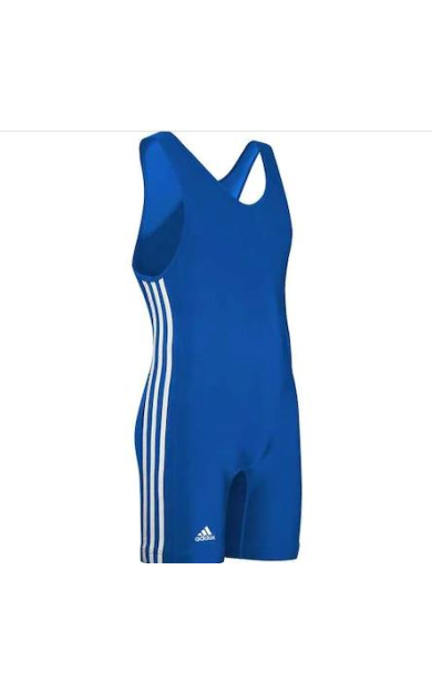 Adidas AS102 Singlet Güreş Mayosu - Mavi/Kırmızı