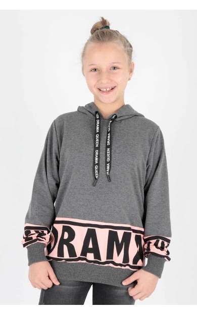 Ahengim AHENK KIDS KIZ DRAMA BASKILI SWEAT AK13433 ANTRASİT