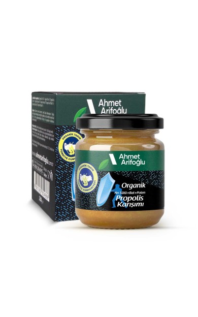 Ahmet Arifoğlu Organik Arı Sütü Bal Polen Propolis Mix 230gr.