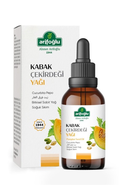 Arifoğlu %100 Saf Ve Doğal Kabak Çekirdeği Yağı 50 ml (Soğuk Sıkım)