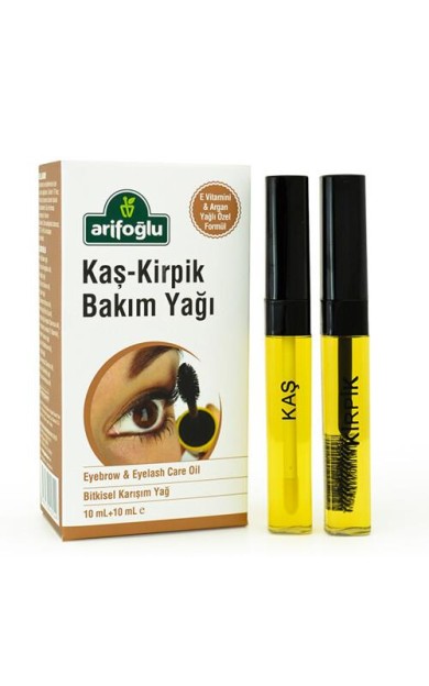 Arifoğlu Kaş Kirpik Bakım Yağı 10+10 ml (Doğal E Vitaminli Organik Argan Yağlı)