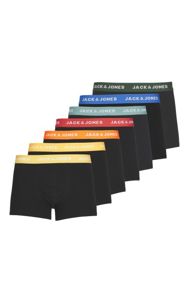 Jack &amp; Jones 12230353 (7 li) Erkek Boxer Siyah