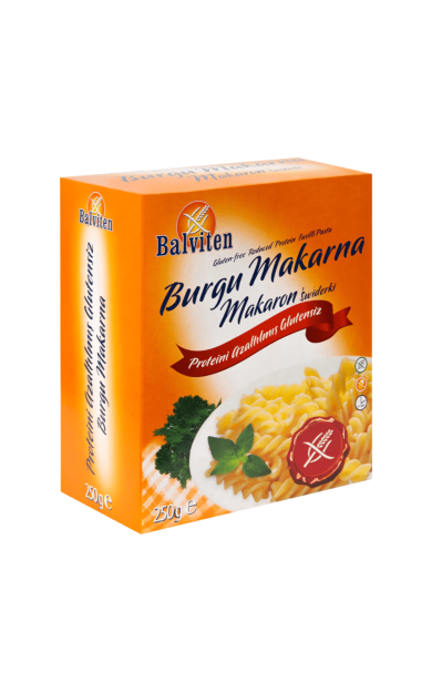 BALVİTEN Proteini Azaltılmış  Glutensiz Burgu Makarna 250g