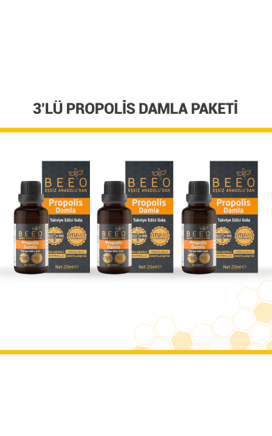 beeo 3'lü  Propolis Damla Paketi