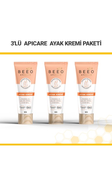 beeo 3'lü Apicare Ayak Kremi Paketi