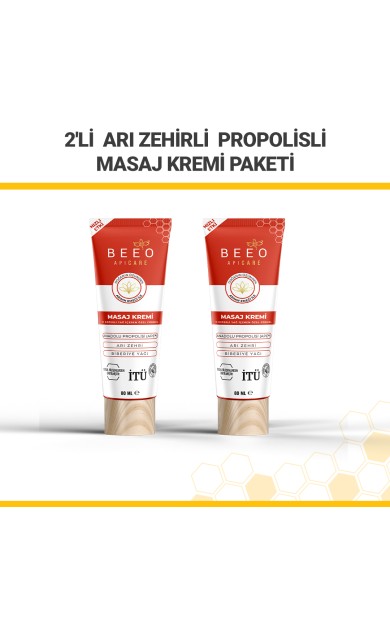 beeo 2'li Arı Zehirli Propolisli Masaj Kremi Paketi