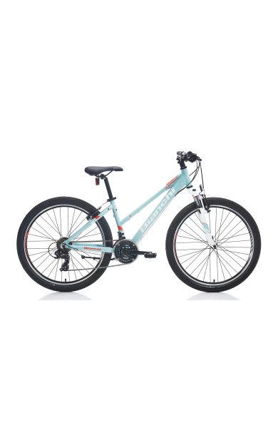 Bianchi Aspid 25 V Fren 21 Vites 24 Jant Bayan Dağ Bisikleti Açık Mavi Beyaz Mercan 33 Kadro