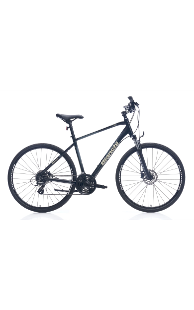 Bianchi T0014FS HD Fren 24 Vites 28 Jant Trekking Şehir Bisikleti Siyah Bej 51 Kadro