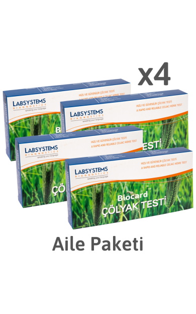 BIOCARD Çölyak Testi x4 (Aile Paketi)