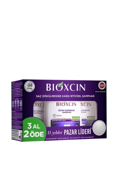 Bioxcin Saç Dökülmesine Karşı Siyah Sarımsak Şampuanı 300 Ml (3 Al 2 Öde)