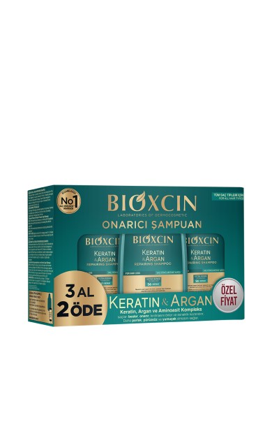 Bioxcin Keratin & Argan Onarıcı Şampuan 3 Al 2 Öde