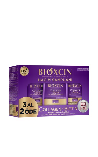 Bioxcin Collagen & Biotin Hacim Şampuanı 3 Al 2 Öde