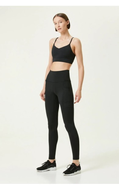 BIRDIEJAY BIRDIESCULPT - CARGO LEGGINGS MAT SİYAH CEPLİ YOGA VE SPOR TAYTI