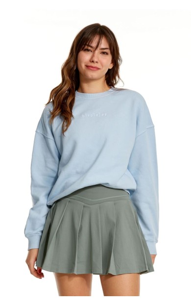 BIRDIEJAY OVER THE CLOUDS AÇIK MAVİ OVERSIZE SWEATSHIRT