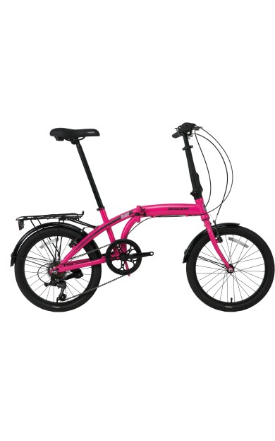 BİSAN TWIN-S 20 JANT KATLANIR BİSİKLET KADRO: 11 -28 CM 6 VİTES PEMBE- SİYAH