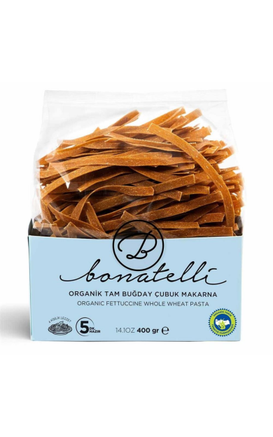 BONATELLİ Organik Tam Buğday Çubuk Makarna 400g