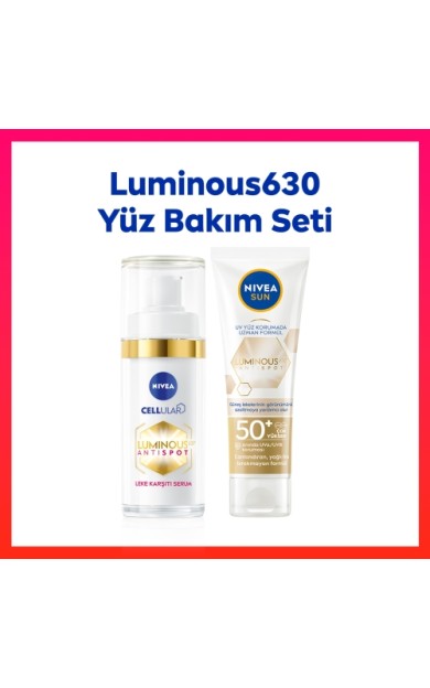 Nivea Bundle Luminous630 Güneş Koruyucu Yüz Kremi 40 Ml + Leke Karşıtı Cilt Bakım Serumu 30 Ml