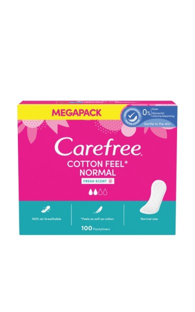 Carefree Normal Cotton Parfümlü 100'Lü