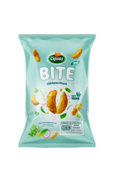 CİPSAŞ Bite Bahçe Bitkileri Çeşnili Nohut Cipsi 65g