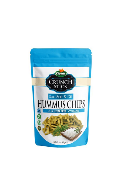 CİPSAŞ Crunch Stick Deniz Tuzlu &amp; Dereotlu Nohut Cipsi 85g (Hummus Chips)