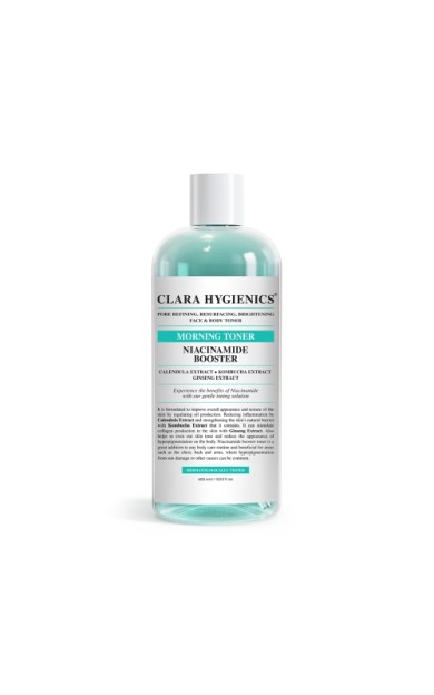 Clara Hygienics Niacinamide Booster Gözenek Sıkılaştırıcı Aydınlatıcı Etkili Vegan Yüz Ve Vücut Gündüz Tonik 400 Ml