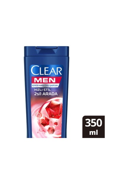 Clear Men Hızlı Stil 2Si1 Arada Kepeğe Karşı Etkili Şampuan 350 Ml