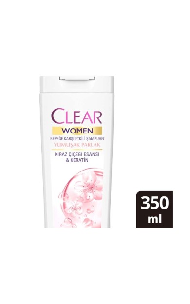 Clear Women Yumuşak Ve Parlak Kepeğe Karşı Etkili Şampuan 350 Ml