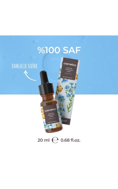 Cosmetica %100 Saf Keten Tohumu Yağı 20 Ml