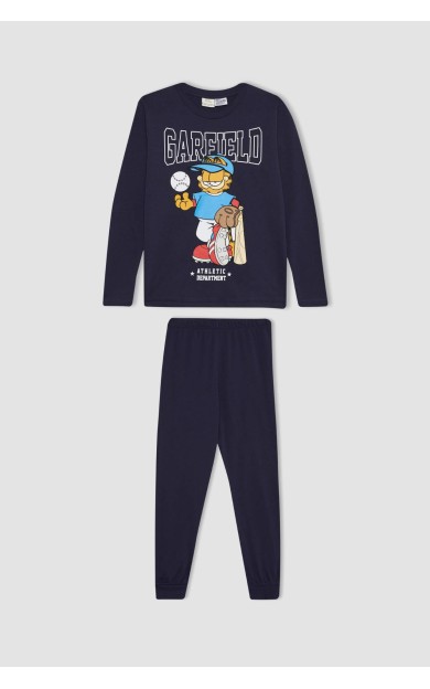 DeFactoFit Erkek Çocuk Garfield Uzun Kollu Penye Pijama Takımı