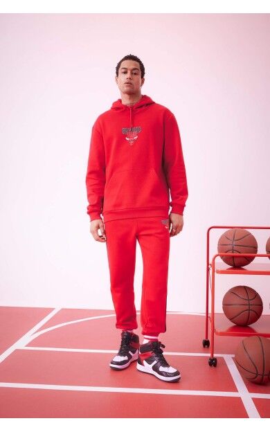 DeFactoFit NBA Chicago Bulls Standart Fit Kalın Jogger