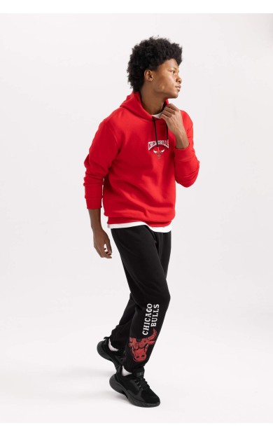 DeFactoFit NBA Chicago Bulls Oversize Fit Kalın Kumaş Jogger