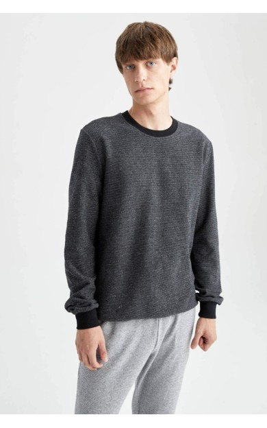 DeFactoFit Regular Fit Sweatshirt Siyah