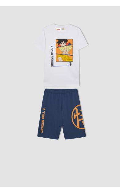 DeFactoFit Erkek Çocuk Dragon Ball Kısa Kollu Şortlu Pijama Takımı