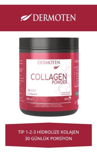 Dermoten Collagen Plus Powder 300 g - Toz Kolajen (30 Günlük Porsiyon)