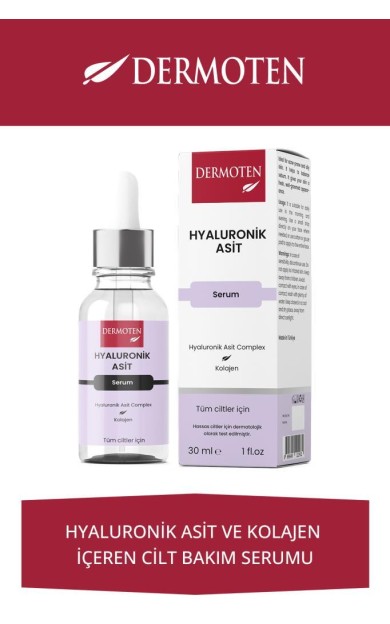 Dermoten Hyaluronik Asit Nemlendiricili Cilt Bakım Serum 30 ml