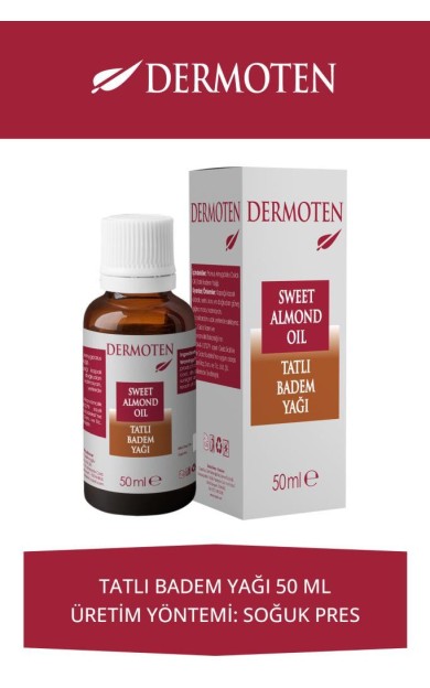 Dermoten Tatlı Badem Yağı (Soğuk Pres) 50 ml