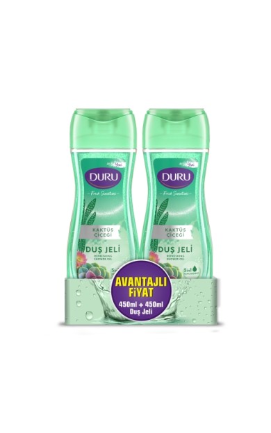 Duru Fresh Sensations Kaktüs Çiçeği Duş Jeli 450 Ml + 450 Ml Avantajlı Fiyat