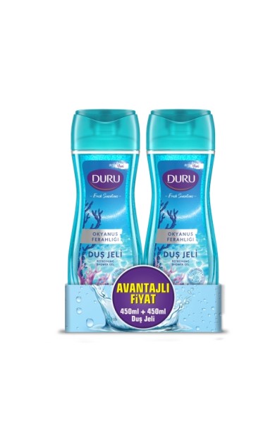 Duru Fresh Sensations Okyanus Ferahlığı Duş Jeli 450 Ml + 450 Ml Avantajlı Fiyat