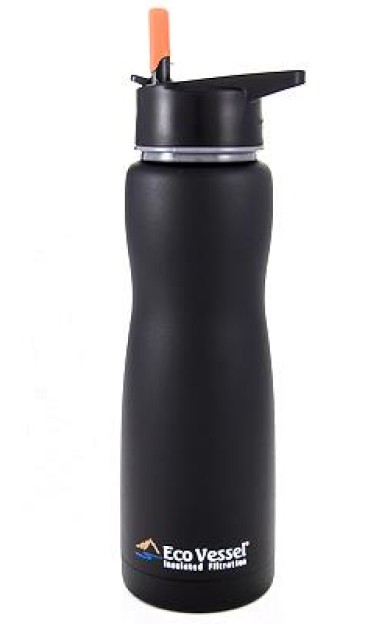 Eco Vessel Aqua Vessel Insulated Filtre Bottle Termos 0.75 Litre-SİYAH