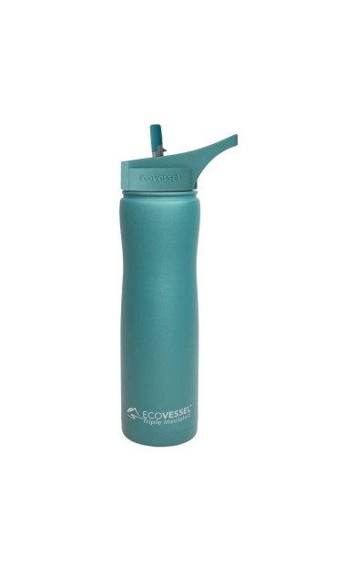 Eco Vessel Summit Insulated Steel Straw Bottle Termos 0.75 Litre-YEŞİL