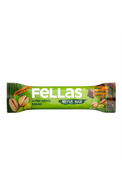 FELLAS Antep Fıstığı Kakao Meyve Bar 40 Gr