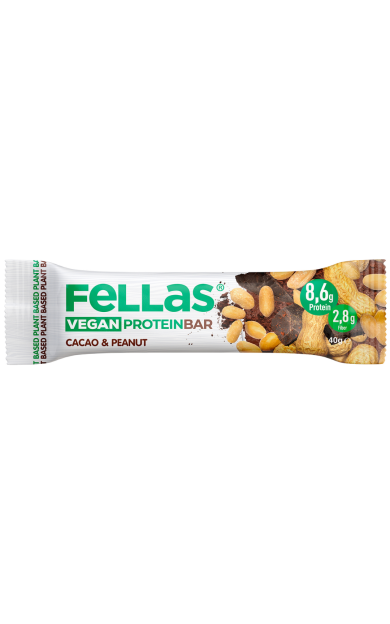 FELLAS Vegan Protein Bar Yer Fıstığı ve Kakaolu 40g