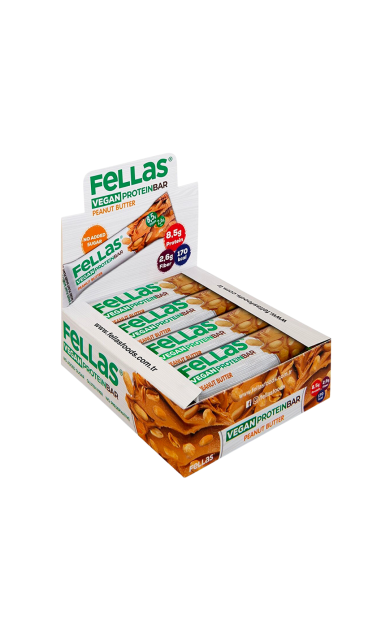 FELLAS Vegan Protein Bar Yer Fıstığı Ezmeli 40g (12 Adet)