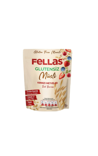 FELLAS Glutensiz Müsli - Kırmızı Meyveli 270g